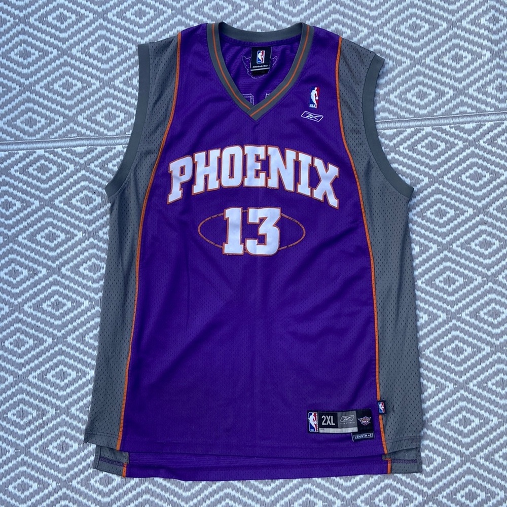 Y2K Reebok Phoenix Suns Jersey Size 2XL Length +2 Steve Nash #13 NBA